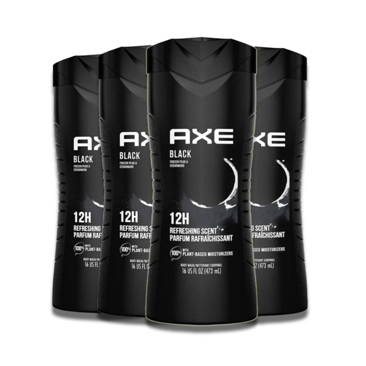Axe Body Wash Black Frozen Pear & Cedarwood Scent 16 fl oz 4 Pack