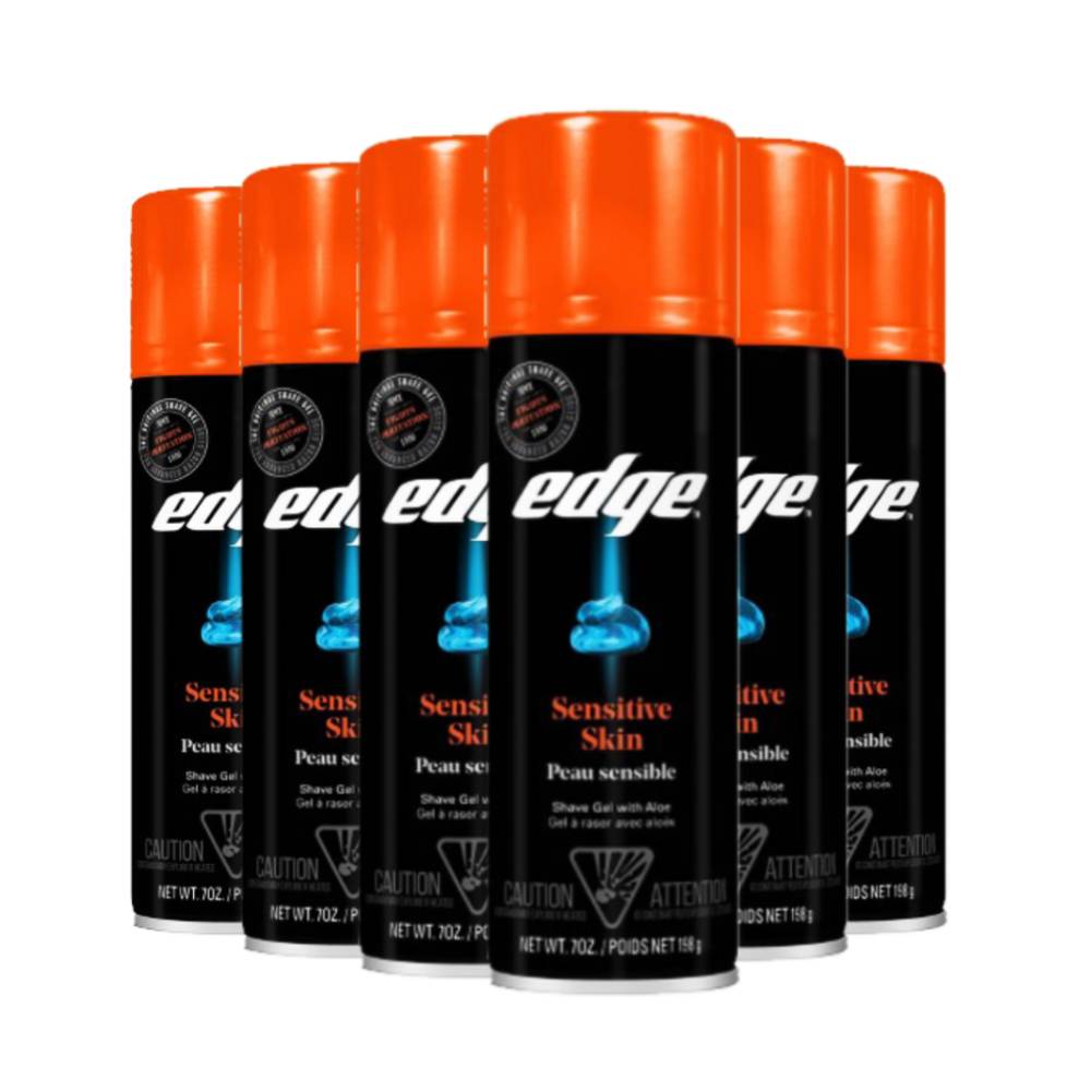 Edge Sensitive Skin Shaving Gel 7 oz 6 Pack Contarmarket
