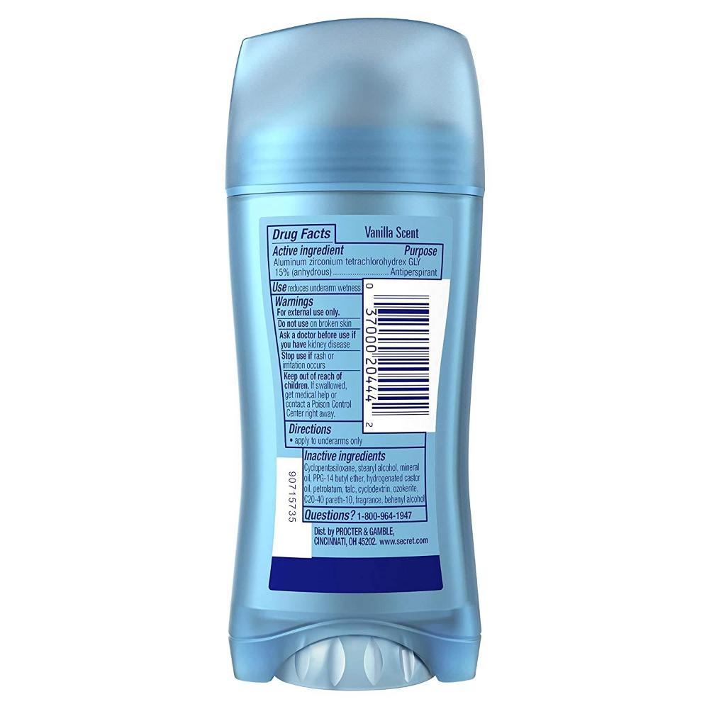 Secret Invisible Solid Anti Perspirant Vanilla - 2.6 Oz - 240 Pack