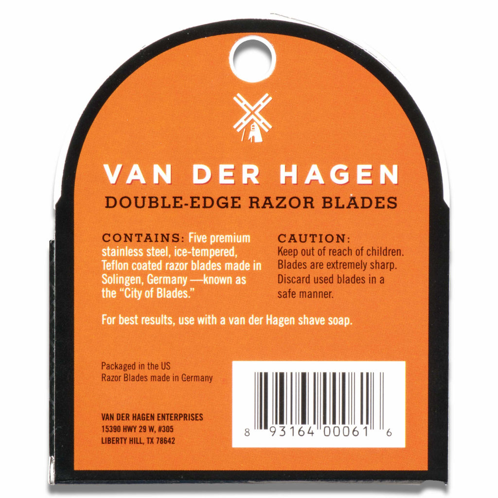 Van Der Hagen Double Edge Razor Blades - 5 Ct - 24 Pack Contarmarket