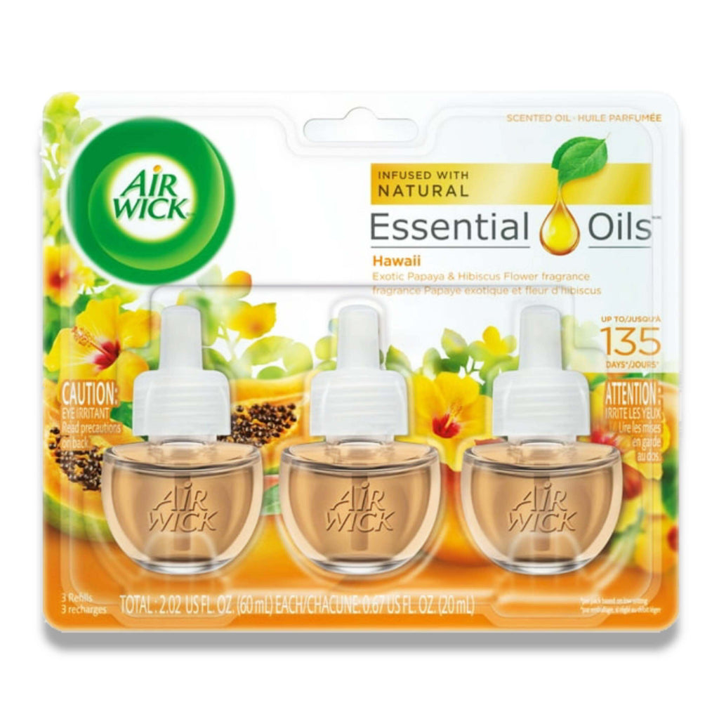 Air Wick Plug in Refill - Hawaii, Scented Oil, 6 Pack (3 Ct Each) Contarmarket