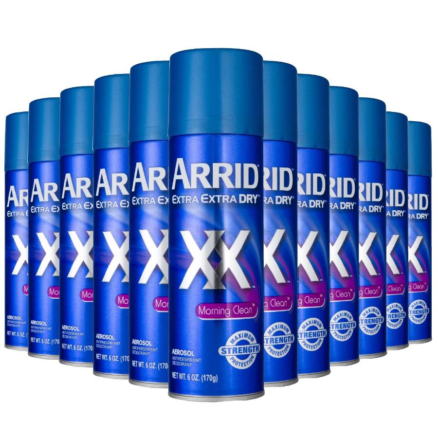 Arrid XX Anti-Perspirant & Deodorant Spray, Morning Clean - 6 oz - 12 Pack