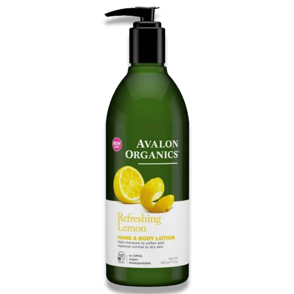 Avalon Organics Hand & Body Lotion, Refreshing Lemon - 12 Oz - 6 Pack Contarmarket