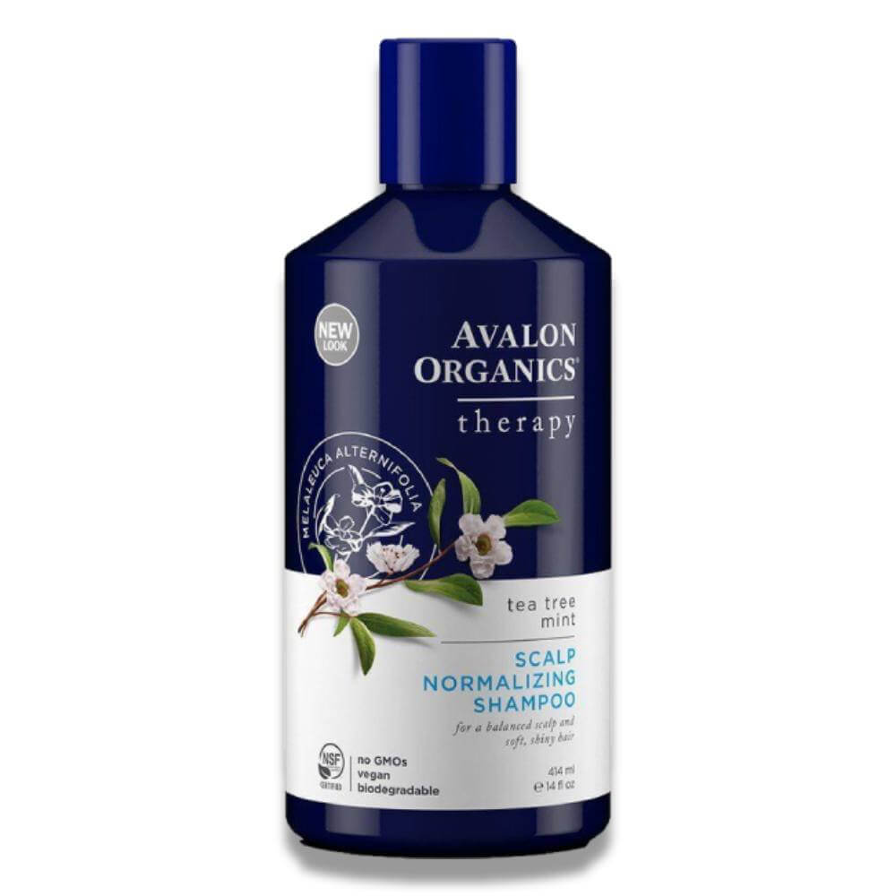 Avalon Organics Scalp Normalizing Tea Tree Mint Shampoo - 14 Oz - 6 Pack Contarmarket
