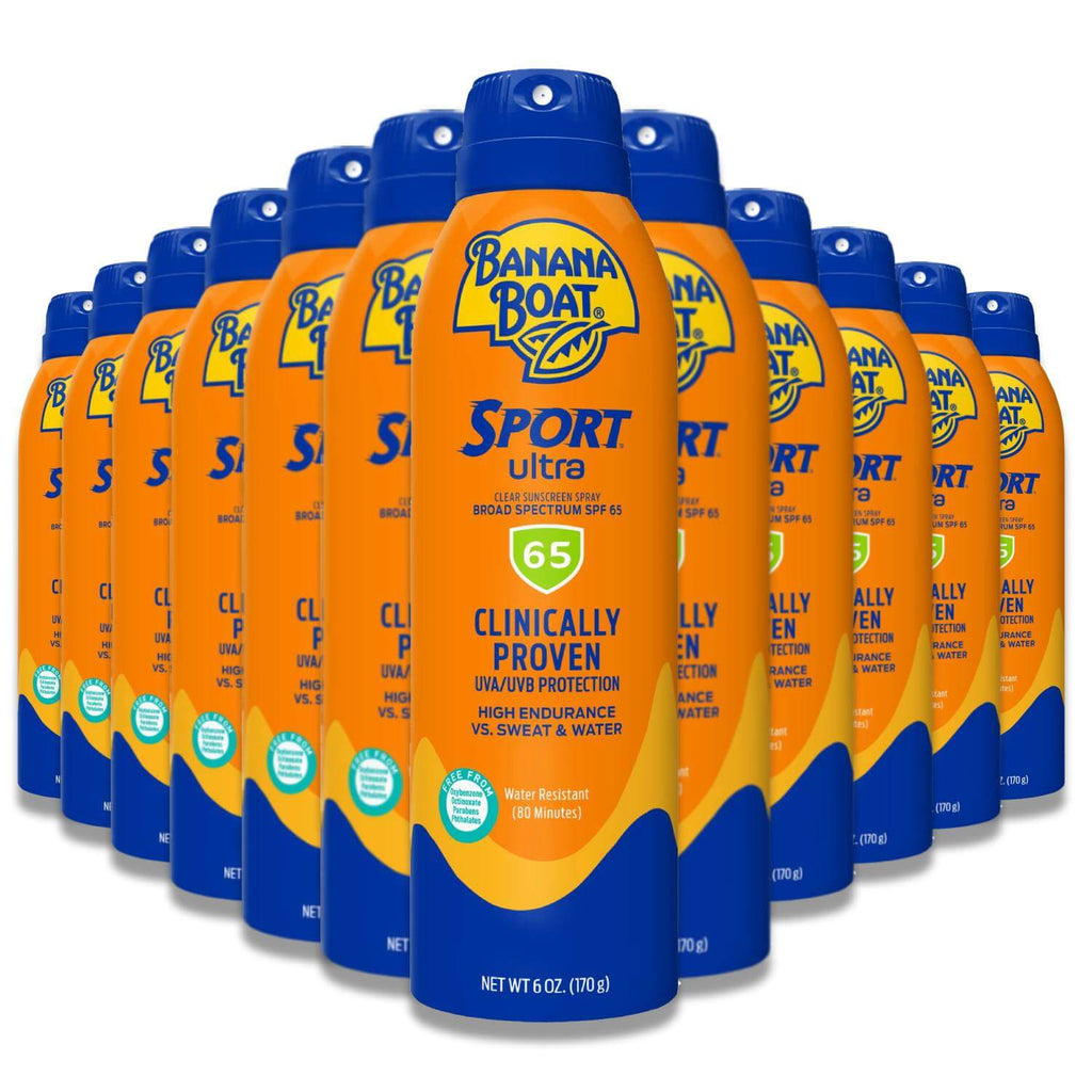 Banana Boat Ultra Sport Clear Sunscreen Spray 6 Oz 12 Pack Contarmarket
