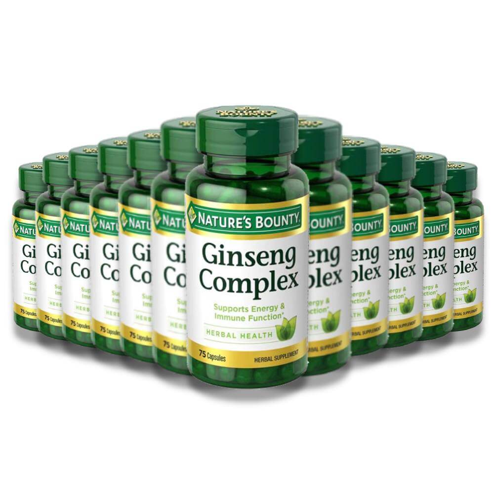 Nature's Bounty Ginseng Complex Capsules - 75 Ct - 12 Pack Contarmarket