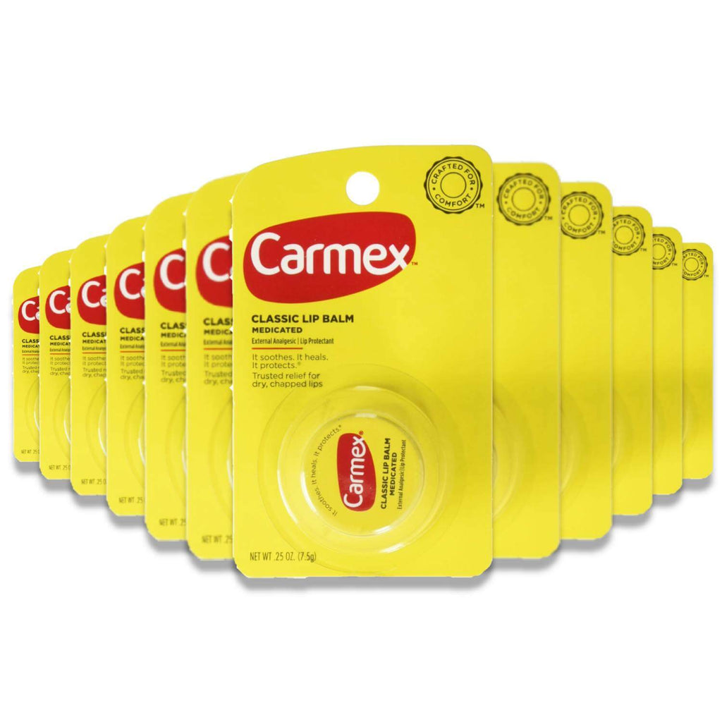 Carmex Classic Lip Balm Medicated - 0.25 Oz - 12 Pack Contarmarket