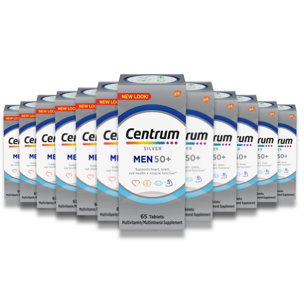  Centrum Silver Men's Multivitamin - 65 Tablets - 12 Pack Contarmarket