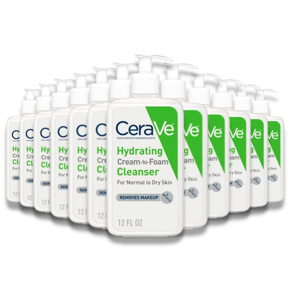 CeraVe Hydrating Clean-to-Foam Cleanser - 12 Oz - 12 Pack Contarmarket