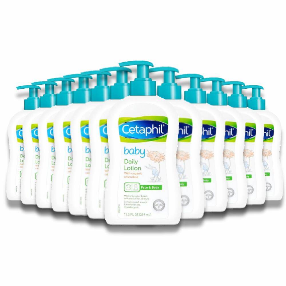 Cetaphil Baby Daily Lotion, Face & Body - 13.5 Oz - 12 Pack Contarmarket