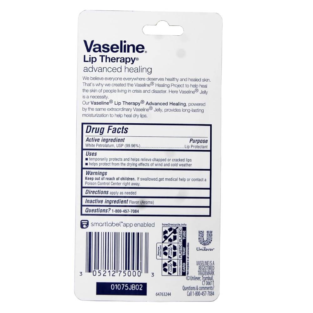 Vaseline - Lip Therapy Advanced Formula - 0.35 Oz - 72 Pack