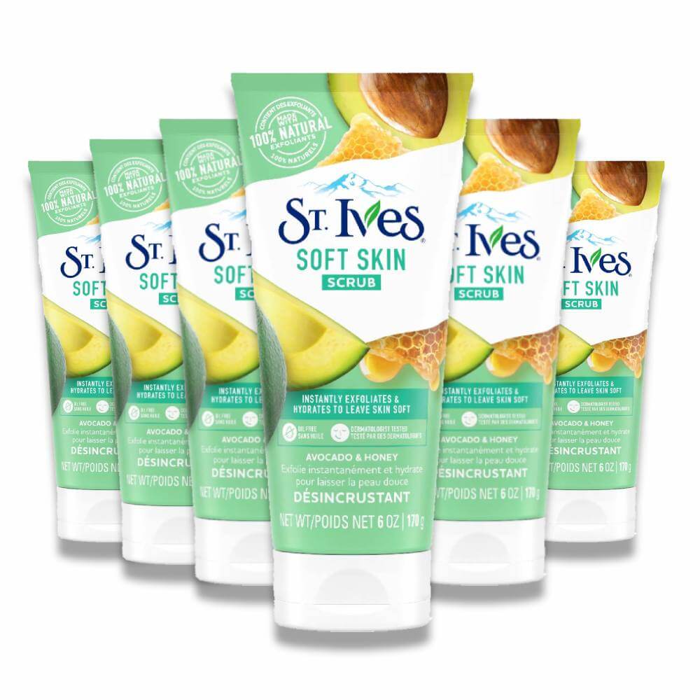 St. Ives Avocado & Honey Scrub 6 Oz 6 Pack Contarmarket