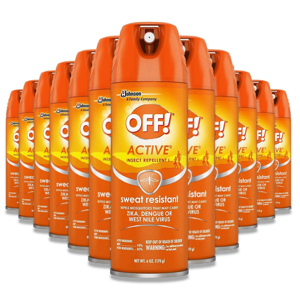 OFF! Active Insect Repellent Sweat Resistant 6 Oz 12 Pack Contarmarket