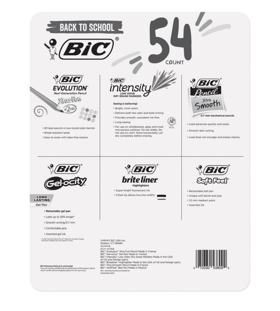 Bic Variety Pack - 54 Ct Each Contarmarket