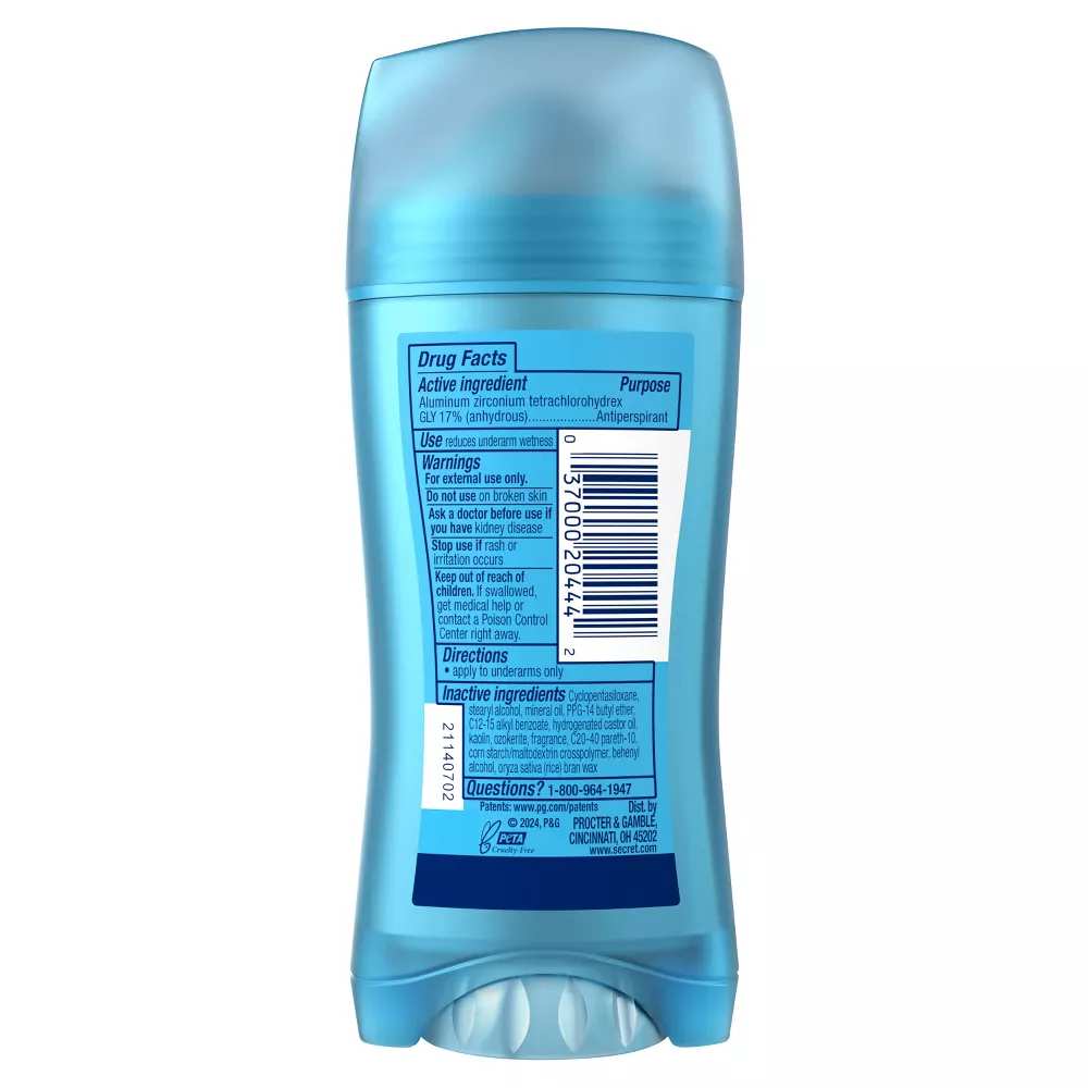 Secret Invisible Solid Anti-Perspirant Vanilla - 2.6 Oz - 12 Pack