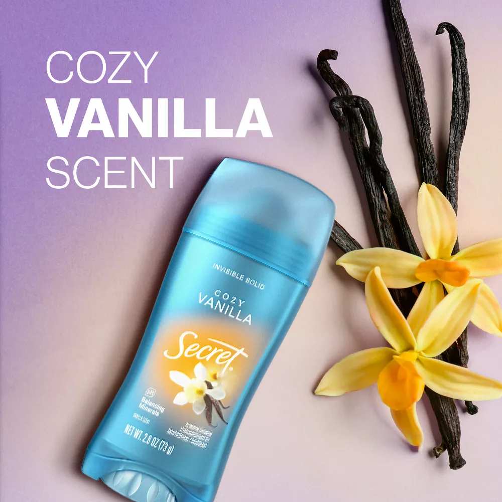 Secret Invisible Solid Anti-Perspirant Vanilla - 2.6 Oz - 12 Pack