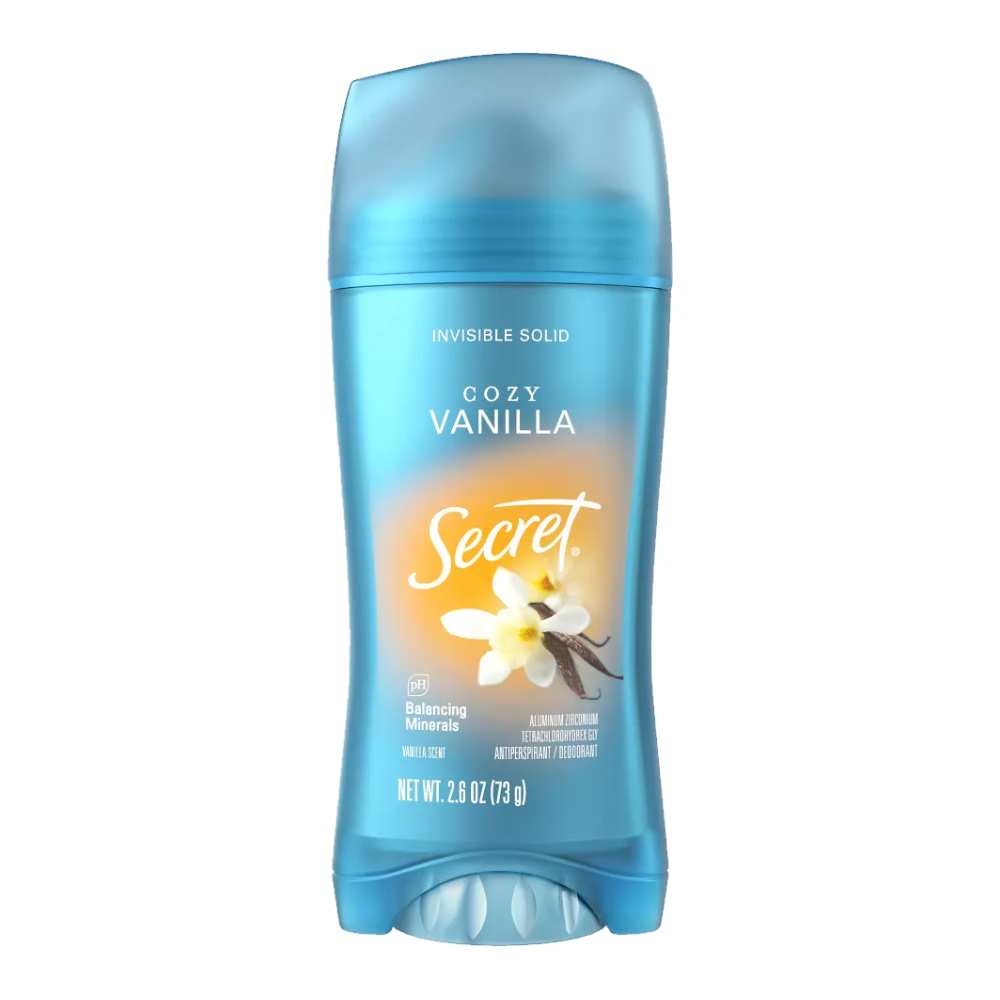 Secret Invisible Solid Anti-Perspirant Vanilla - 2.6 Oz - 12 Pack
