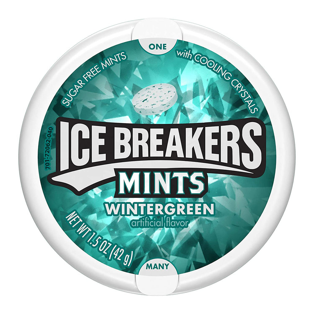 Ice Breakers Sugar Free Mints, Wintergreen - 24 Packs of 8 (5657209897116)