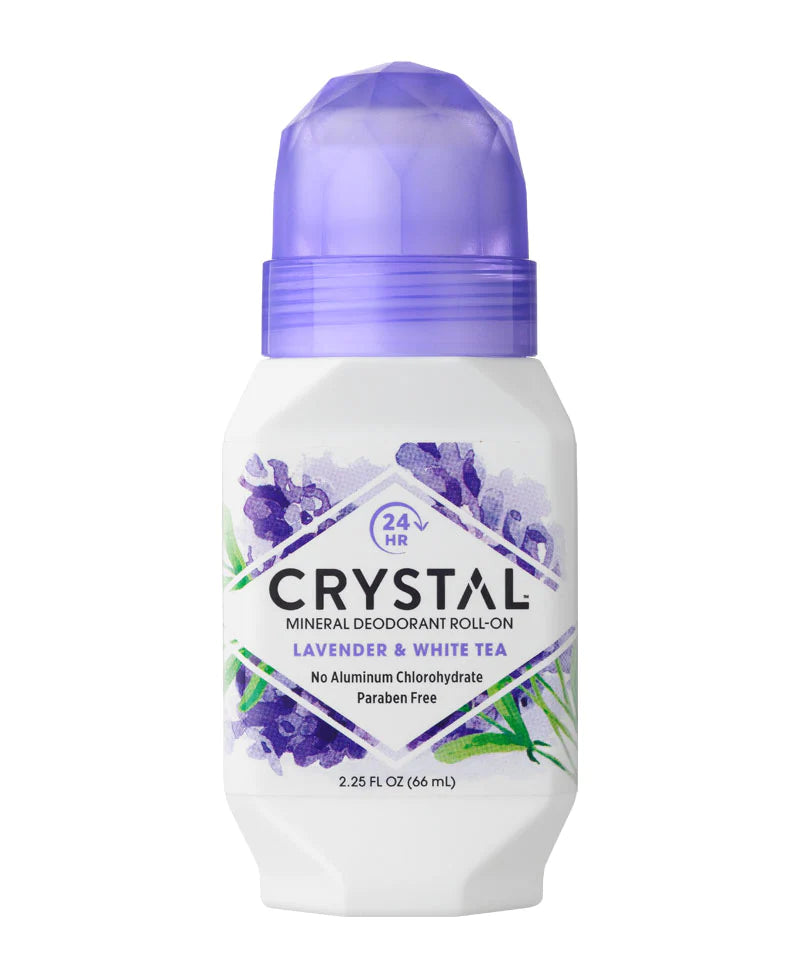 Crystal Mineral Deodorant Roll On Lavender & White Tea 2.25 oz - 12 Pack
