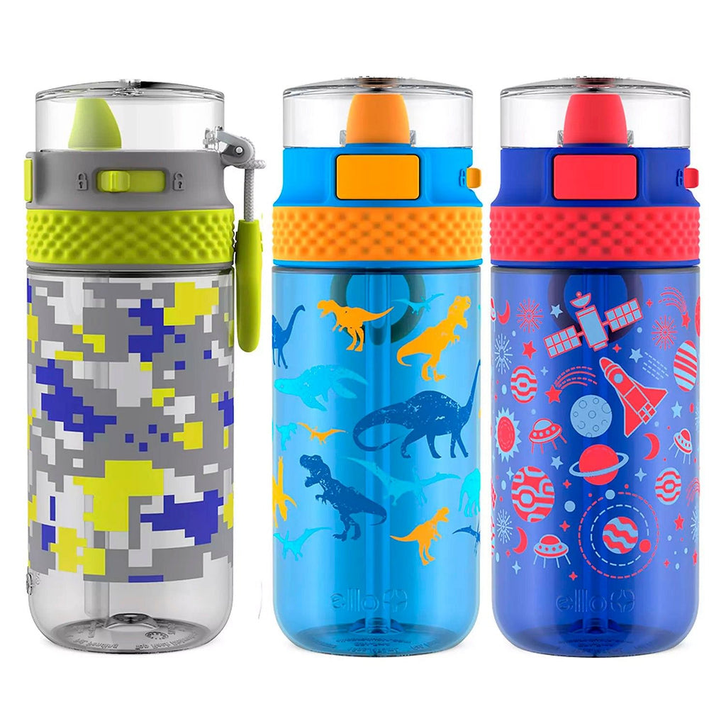 Ello Stratus 16oz Tritan Water Bottle, Assorted Colors - 3 Pack - 16 Oz (6790362038428)