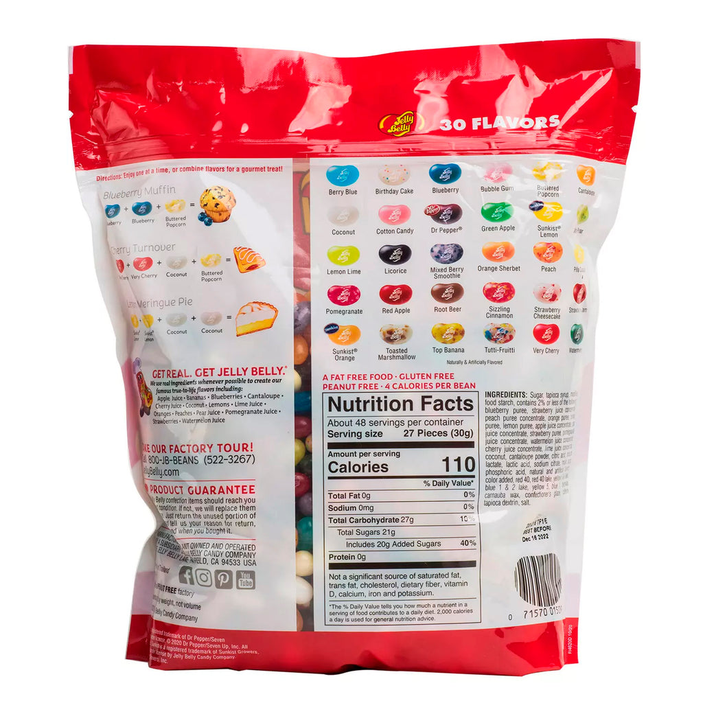 Jelly Belly Gourmet Jelly Beans, 30 Flavors - 51 Oz (6768360620188)