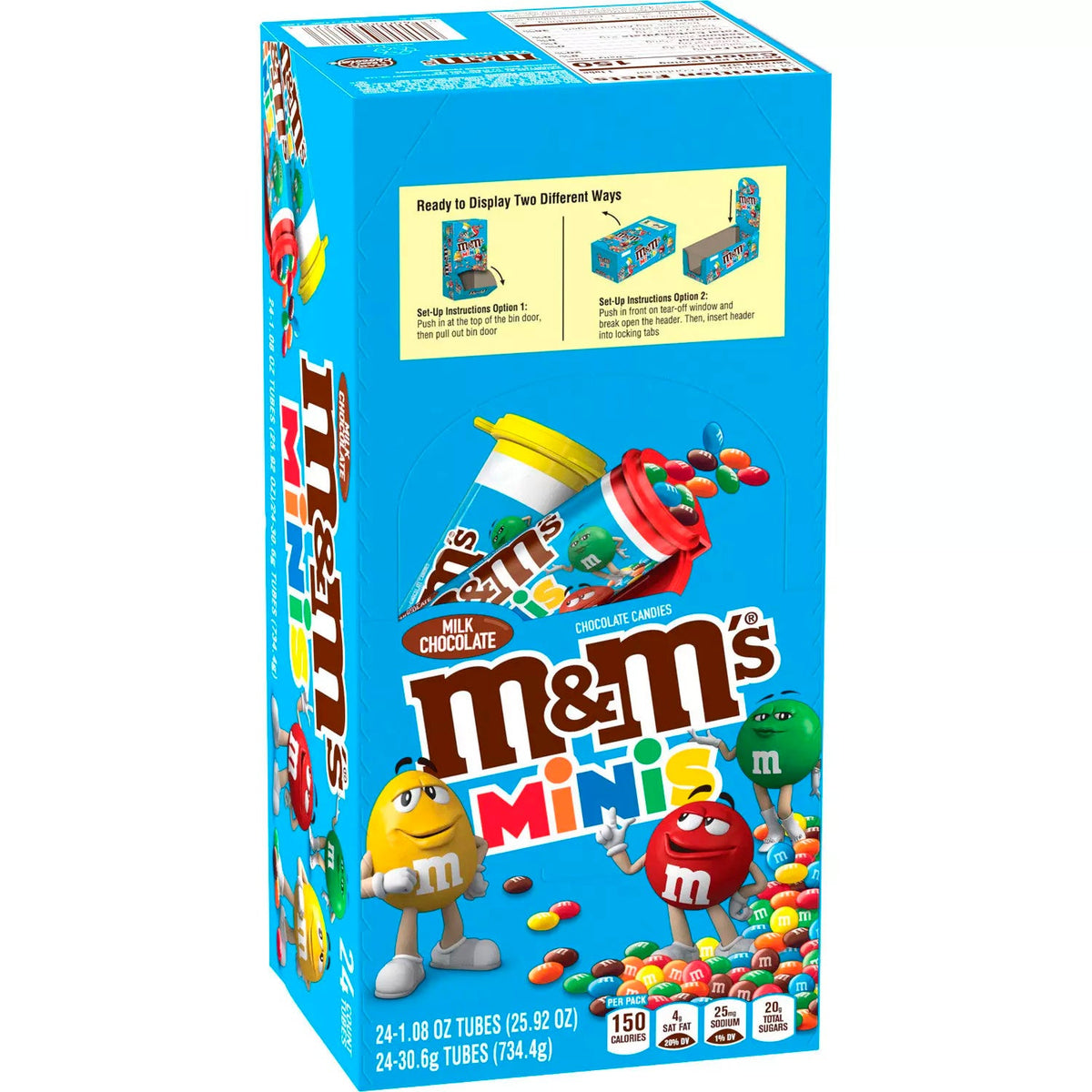 M&M'S Minis Milk Chocolate Candies Tube, 1.08oz