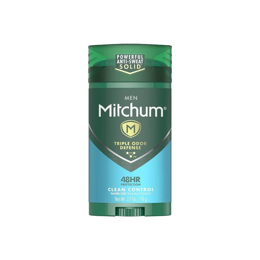 Mitchum - Antiperspirant Stick Triple Odor Defense Invisible Solid Clean Control 2.7 Oz - 12 Pack