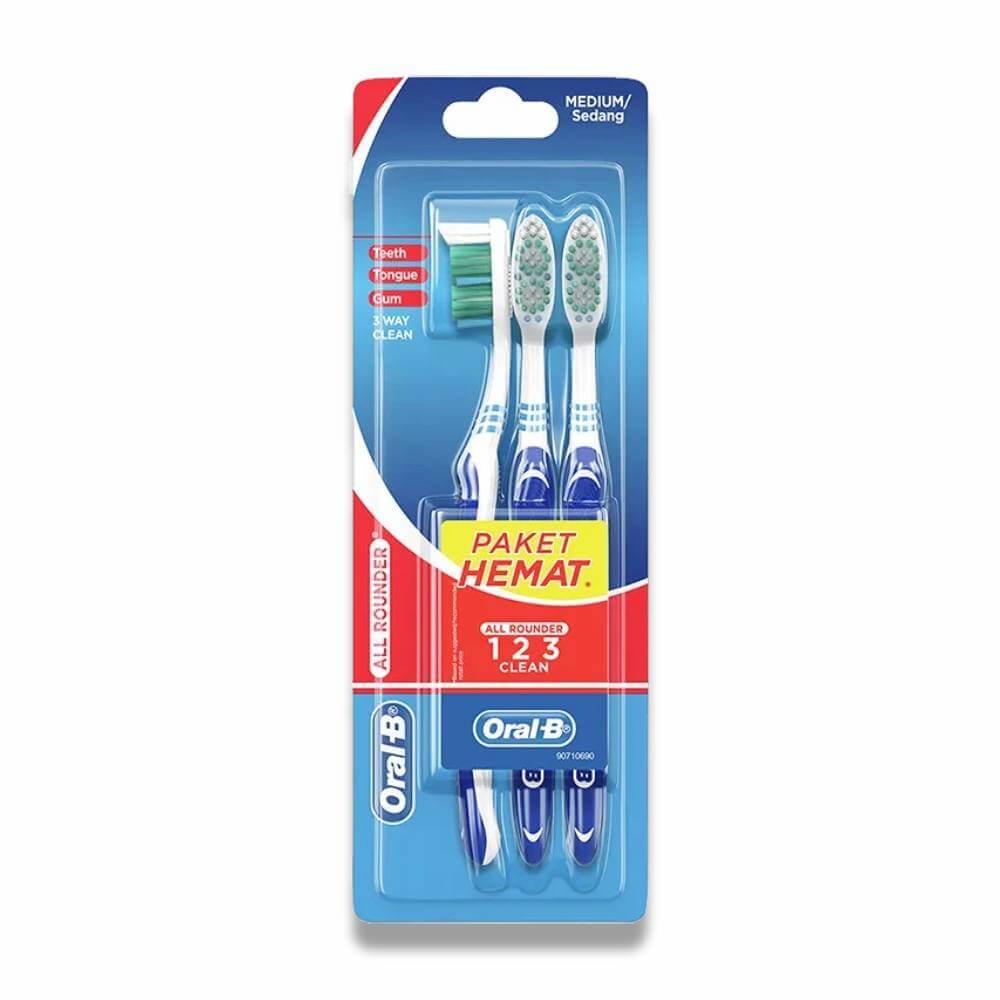 Oral-B All Rounder Toothbrush Medium Bristles 3 Pack 96 Pack Contarmarket