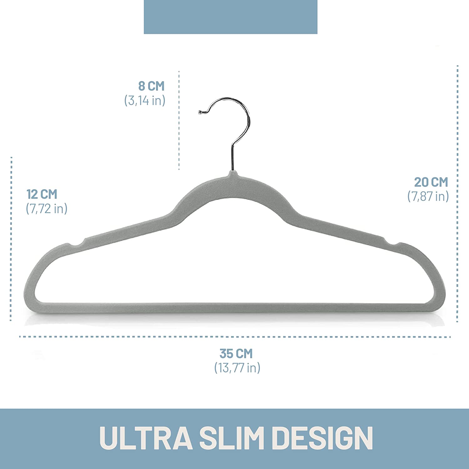 Clothes Baby Hangers for Closets - Unique Notches for Non Slip. Heavy-Duty Velvet Kids & Toddler Hangers for Closet | Ultra Thin Design for Space