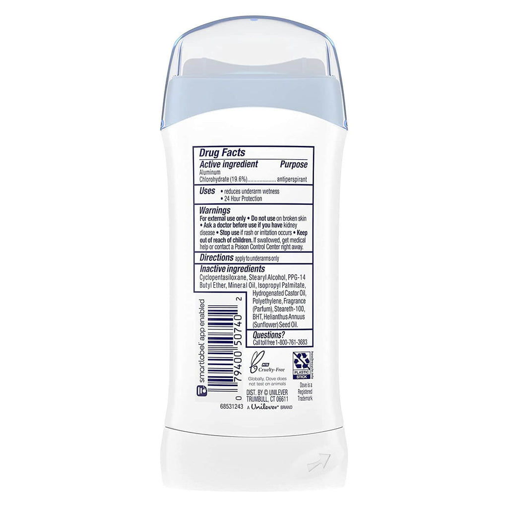 Dove Sensitive Antiperspirant Deodorant - 2.6 Oz - 6 Pack Contarmarket