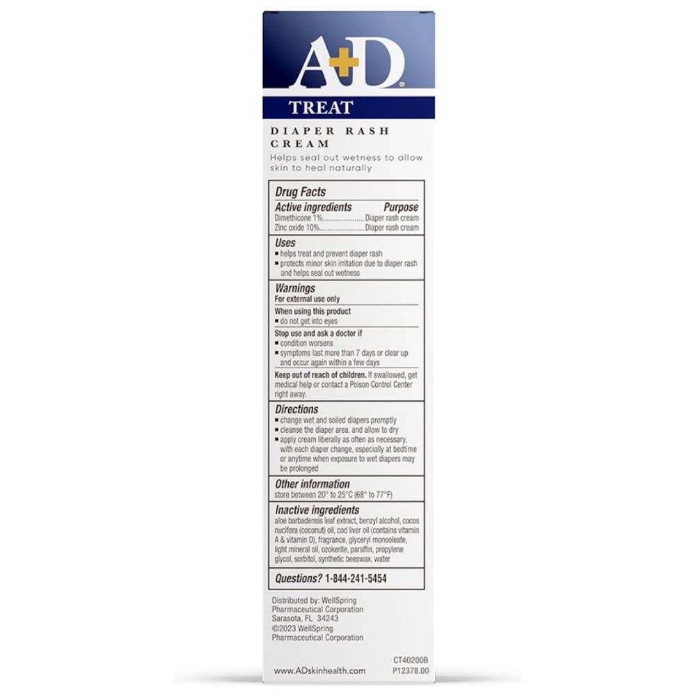 A And D - Zinc Oxide Diaper Rash Cream for Irritated Skin - 4 Oz - 36 Pack