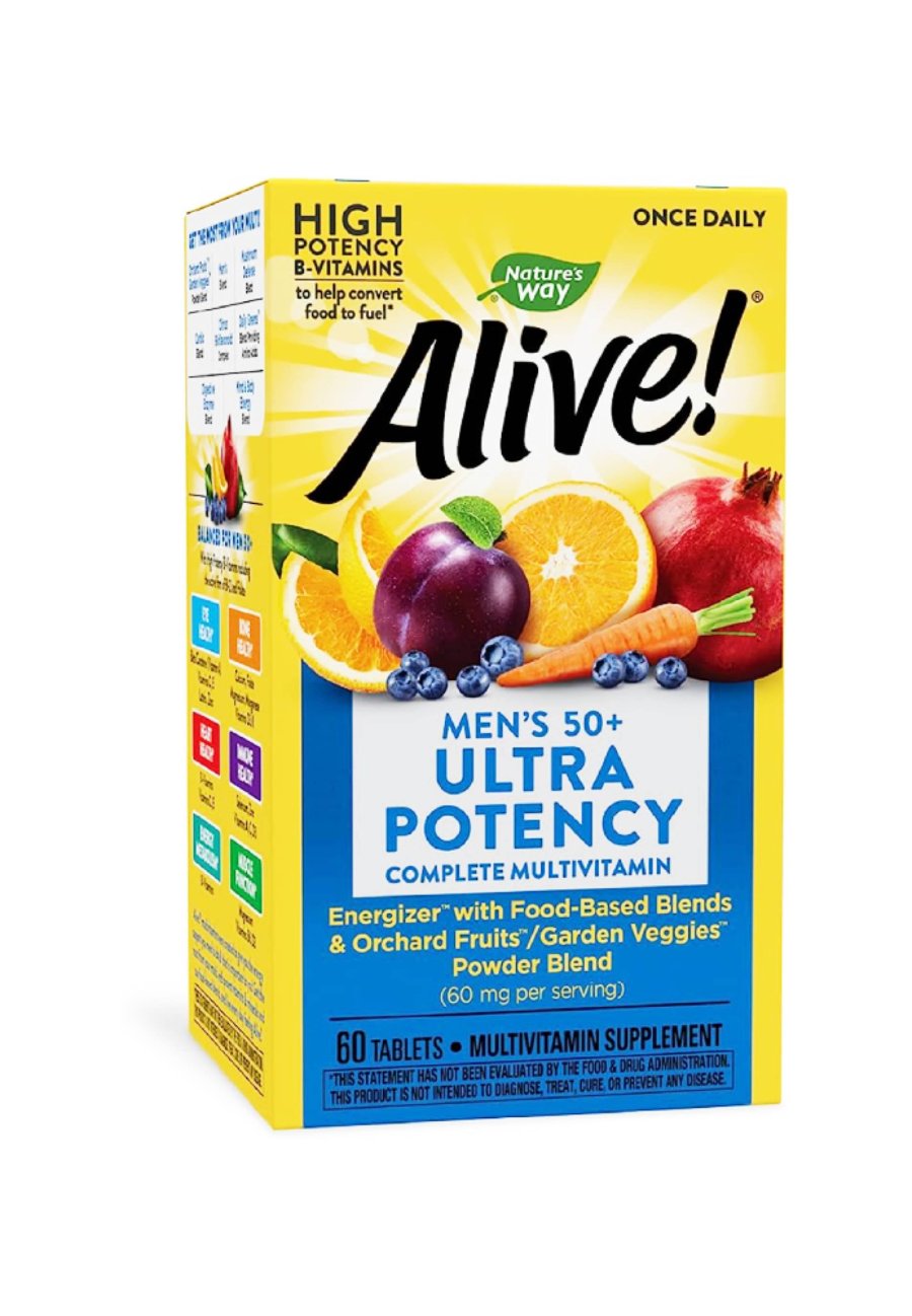 Nature's Way Alive! Once Daily Men's 50+ Ultra - 60 Tablets- 12 Pack