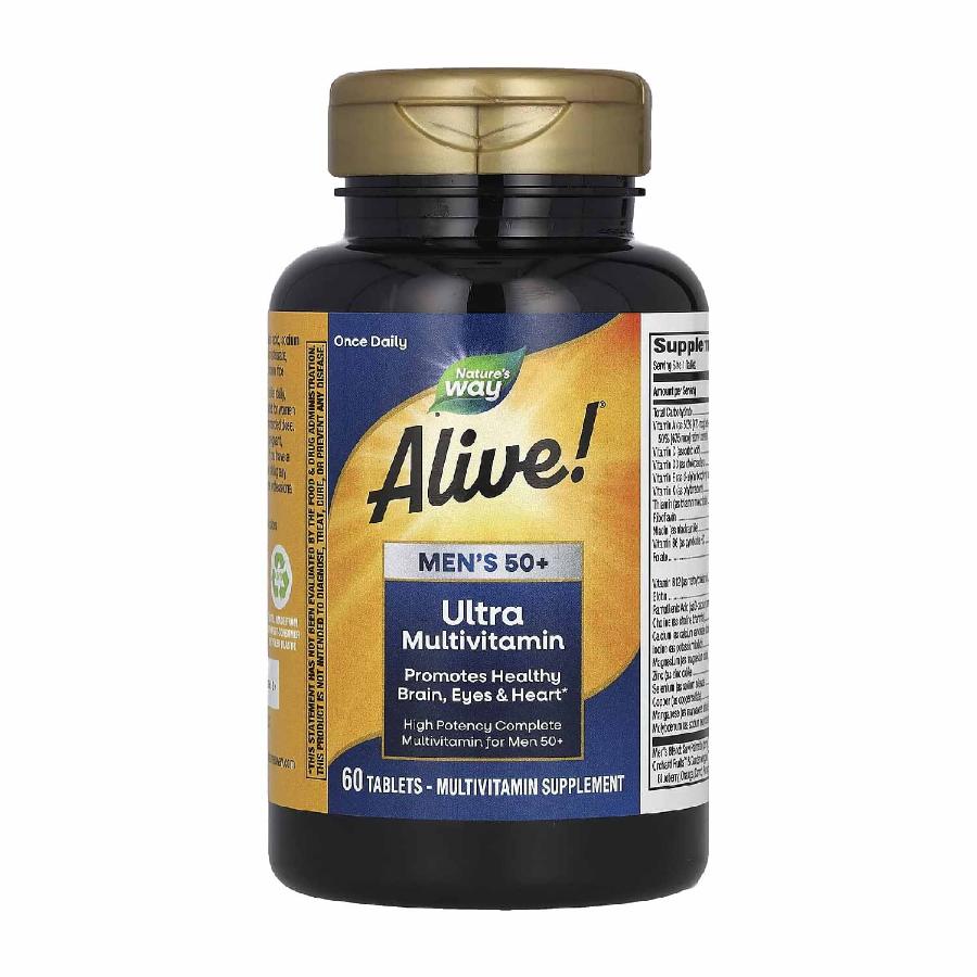 Nature's Way Alive! Once Daily Men's 50+ Ultra - 60 Tablets- 12 Pack