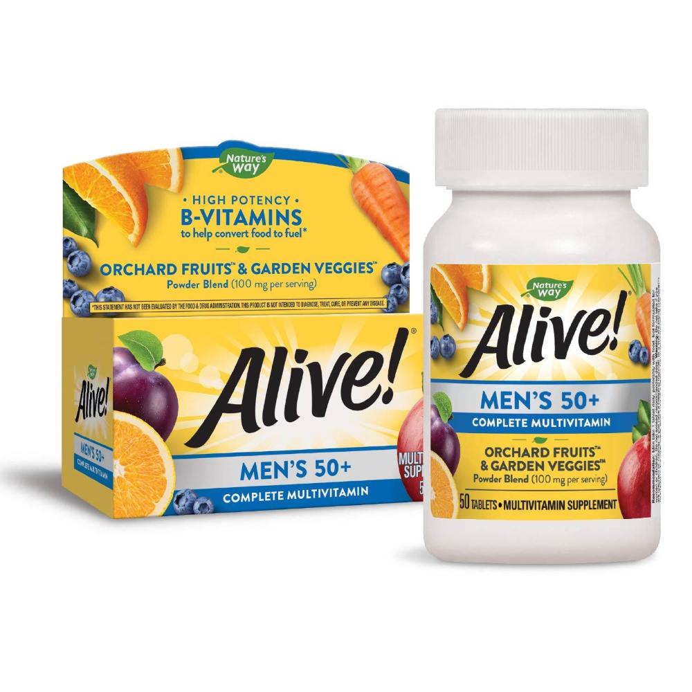 Nature's Way Alive! Men's 50+ Complete Multivitamin Tablets - 50 ct - 12 Pack