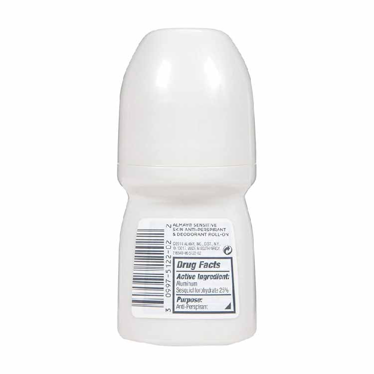 Almay Sensitive Skin Anti-Perspirant & Deodorant Roll-On Fragrance Free - 1.7 OZ  - 24 Pack