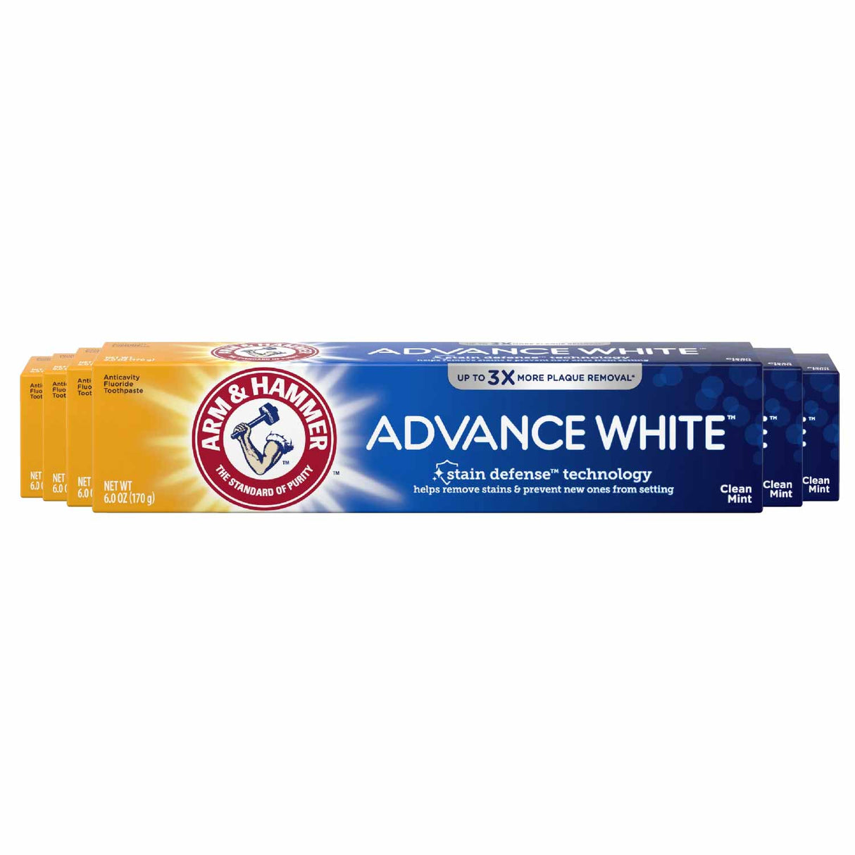 Arm & Hammer White Extreme Whitening Advance Toothpaste Stain Defense 6 Oz - 6 Pack