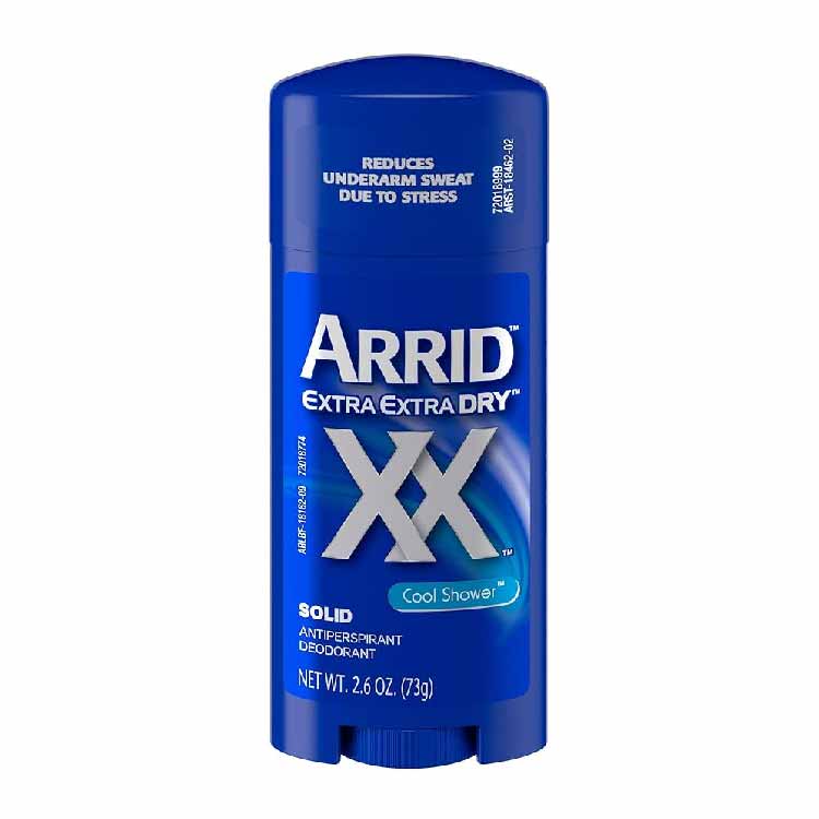 Arrid - Extra Dry Solid  Antiperspirant Cool Shower - 2.6 Oz - 6 Pack - OPEN BOX