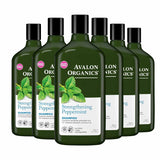 Avalon Organics Strengthening Peppermint Shampoo 11 Fl. oz - 6 Pack