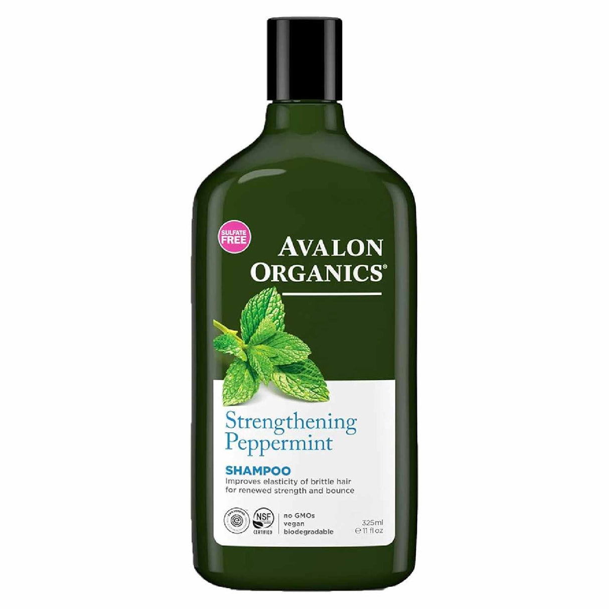 Avalon Organics Strengthening Peppermint Shampoo 11 Fl. oz - 6 Pack