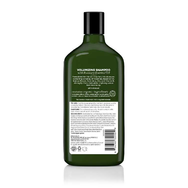 Avalon Organics Volumizing Rosemary Shampoo, 11 Fl. oz, 6 Pack