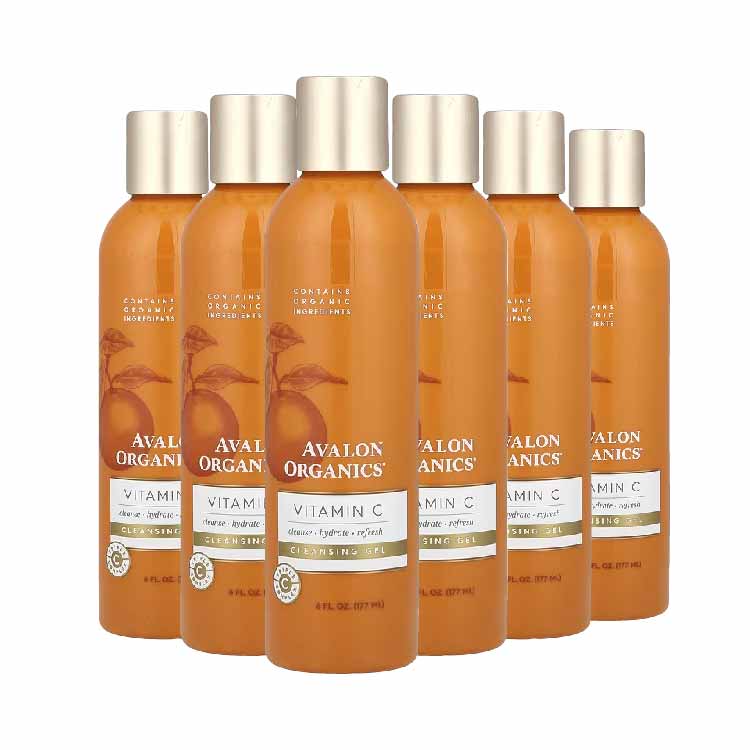 Avalon Organics Cleansing Gel with Vitamin C 6 oz - 6 Pack