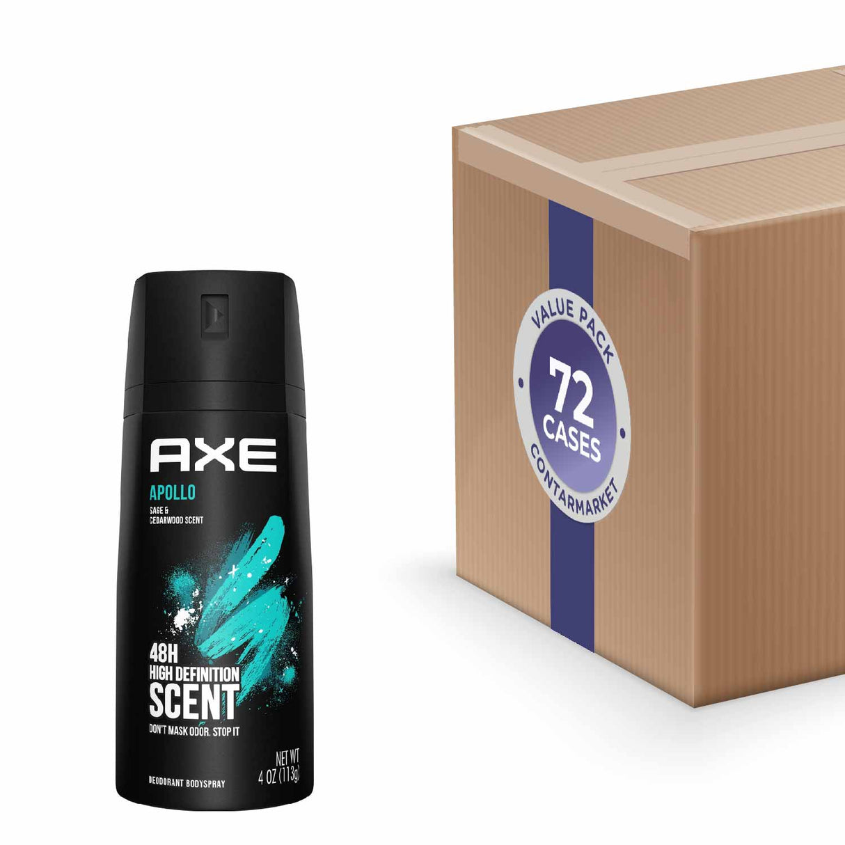 Axe - Apollo Body Spray Deodorant For Long-Lasting Odor Protection - 4 Oz - 72 Pack