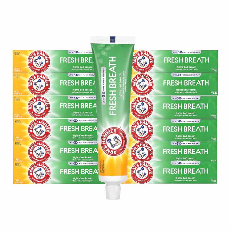 Arm & Hammer, Fresh Breath, Winter Mint, 6 oz (170 g) - 12 Pack