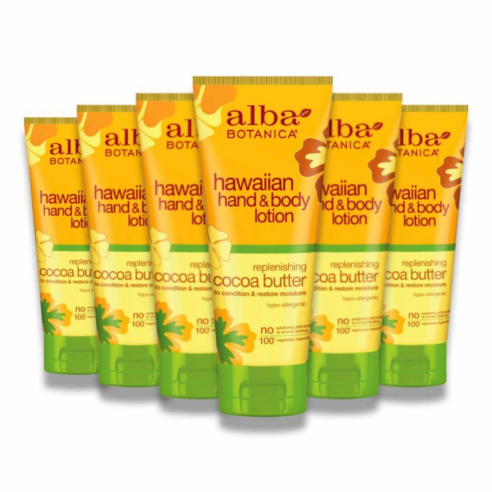 Alba Botanica Cocoa Butter Hand and Body Lotion - 7 Oz - 6 Pack Contarmarket