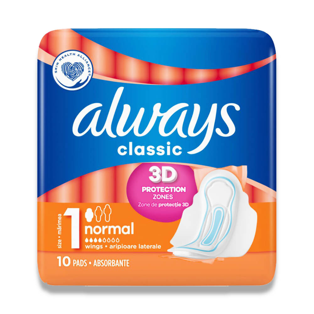 Always Classic Normal Pads - 10 Ct - 16 Pack Contarmarket