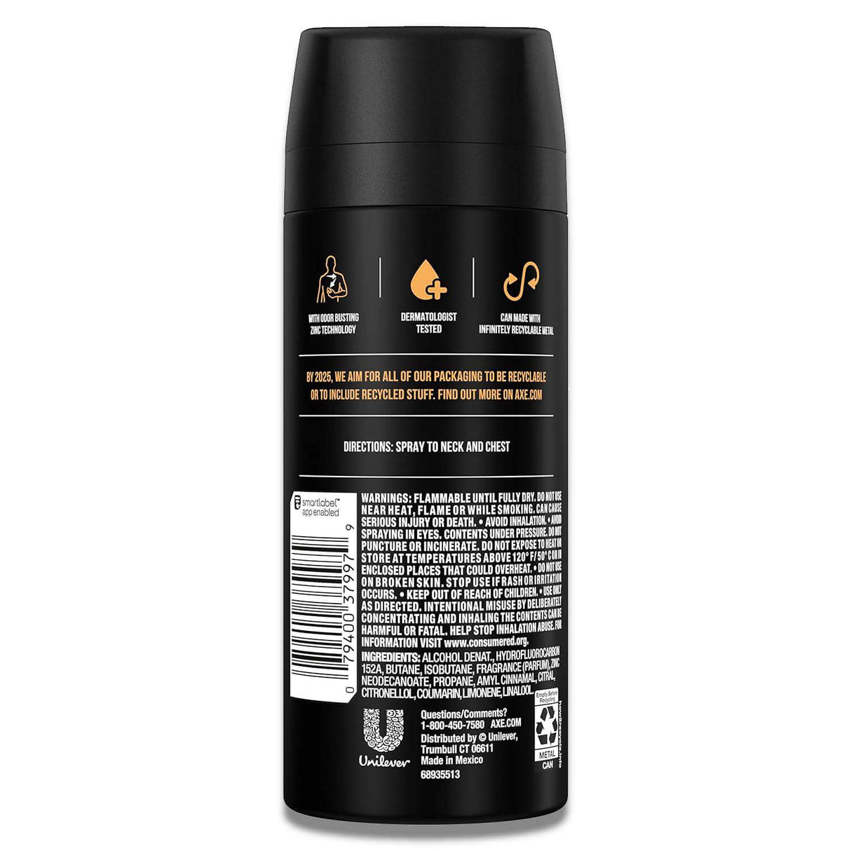 Axe Deodorant Body Spray for Men Dark Temptation - 4 oz - 12 Pack Contarmarket