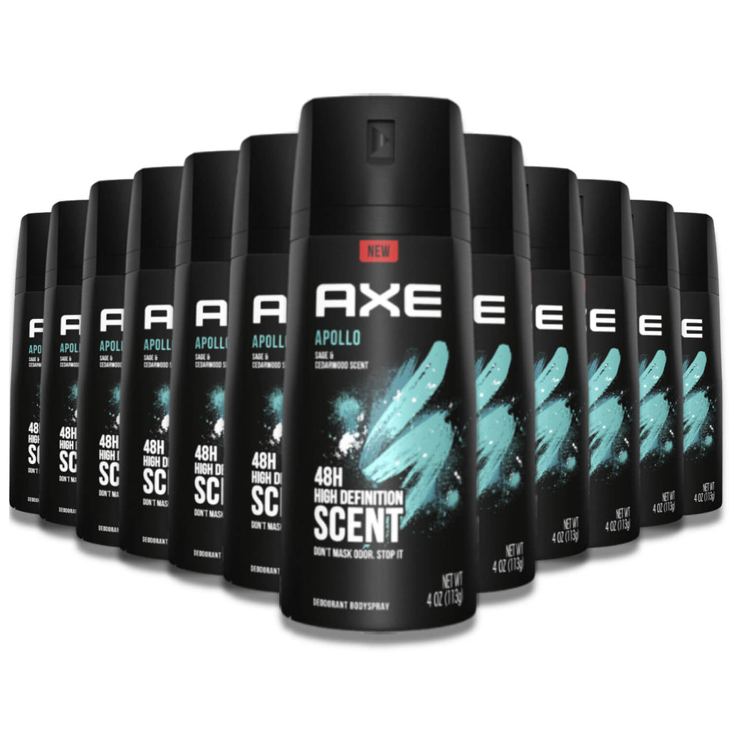 Axe Apollo Body Spray Deodorant - 4 oz - 12 Pack Contarmarket