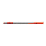 BIC Round Stic Grip Xtra Comfort Ballpoint Pen, Red Ink, 1.2mm, Medium, 12ct.