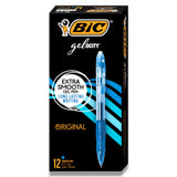 BIC Gel-ocity Retractable Gel Pen, Blue Ink, 0.7mm Medium Tip, 12 Count Contarmarket