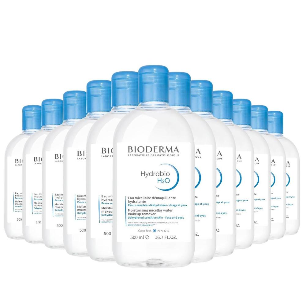 Bioderma Hydrabio H2O Micellar Water Makeup Remover, 16.7 fl oz - 12 Pack